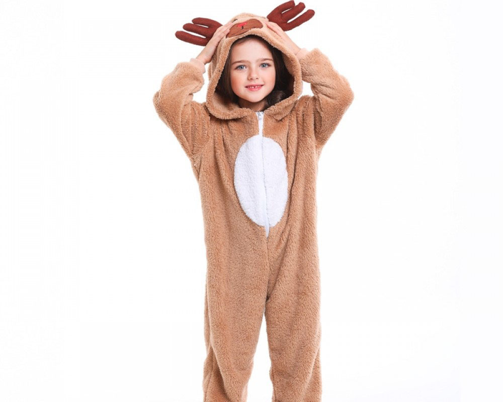Kids Reindeer Costume Christmas Suit Outfit For Boys & Girls