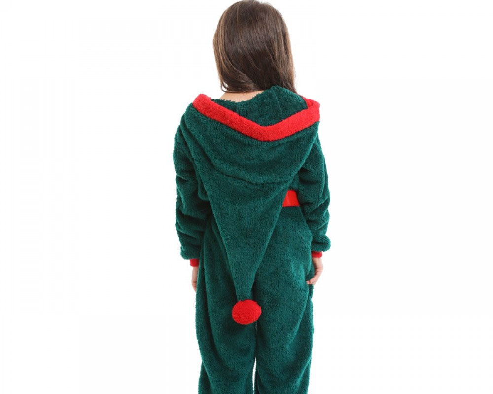 Girls Santa Suit Costume Outfit Christmas Party Onesie Green
