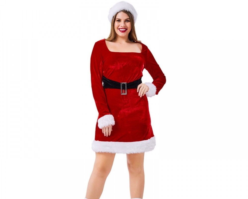 Mrs Claus Outfit Costume Santa Dress Christmas Costume