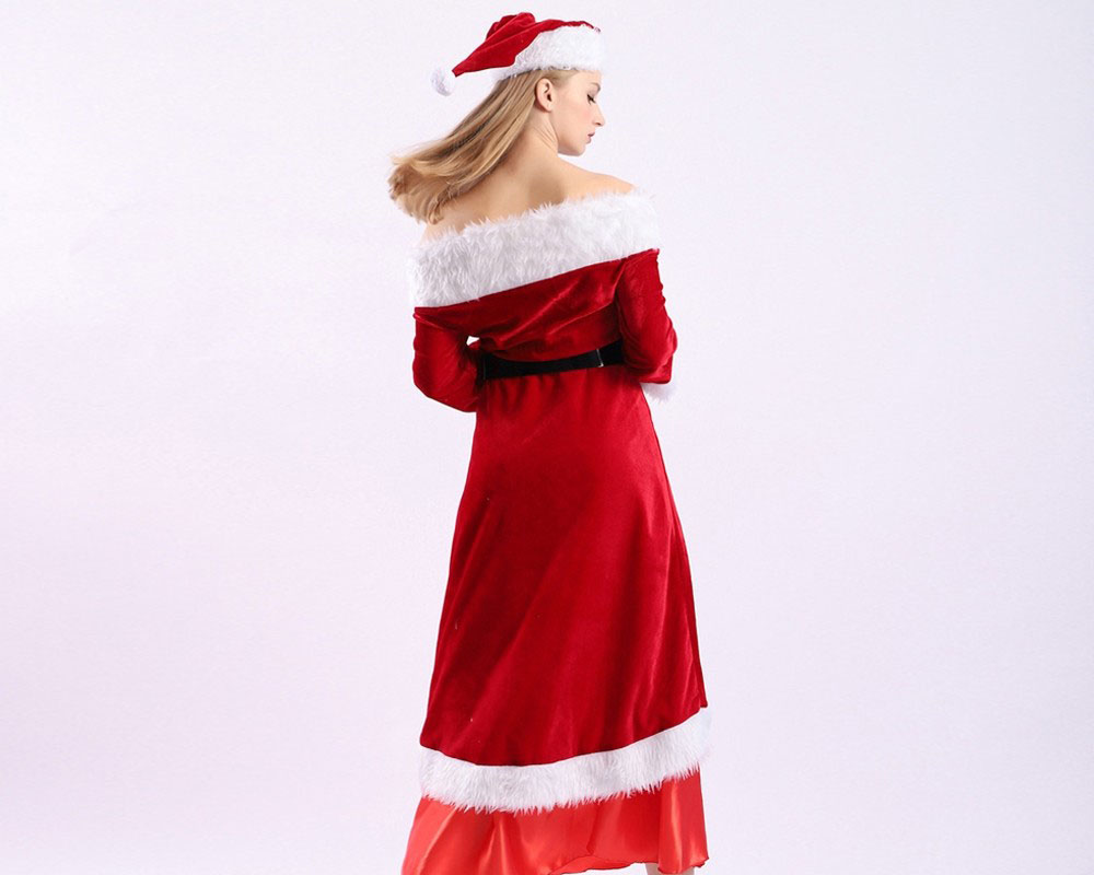 Mrs Claus Outfit Dress Christmas Costumes For Women