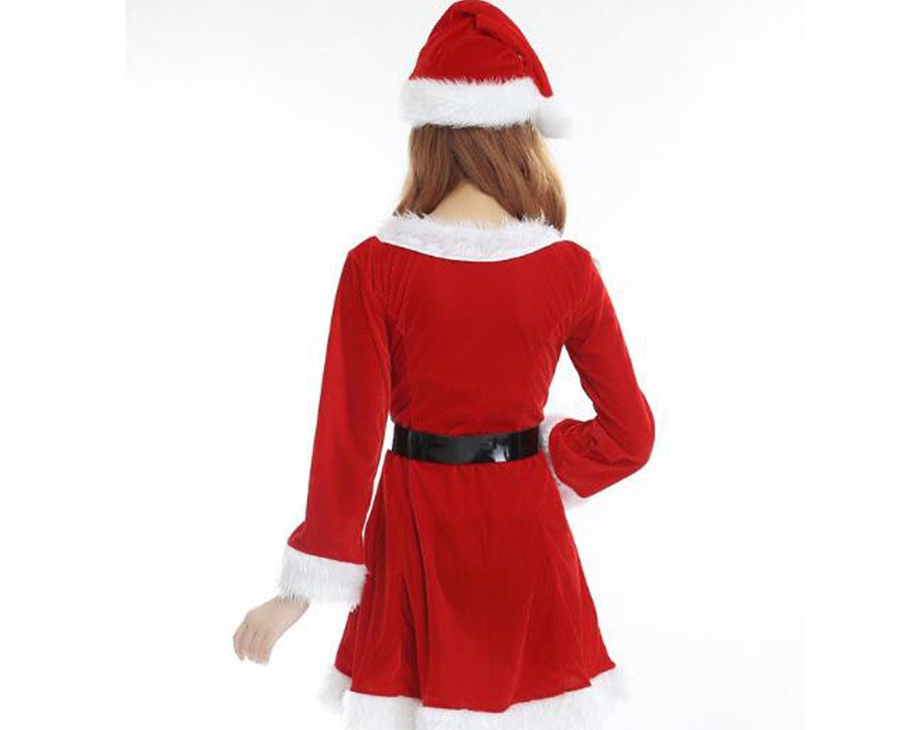 Mrs Claus Costume Womens Santa Dress Christmas Costume