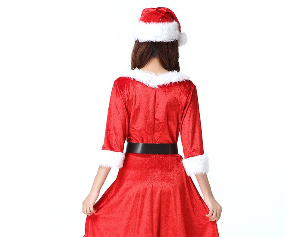 Mrs Claus Outfit Santa Costume Christmas Dress For Women