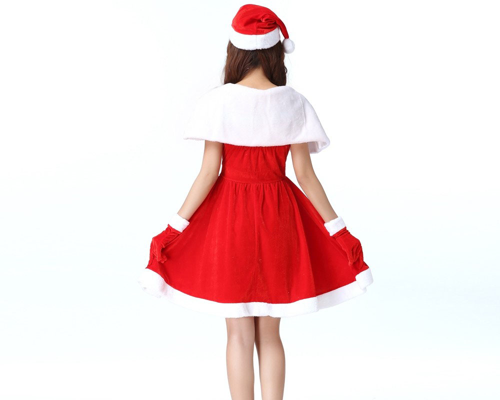 Womens Christmas Costumes Santa Dress With Hat