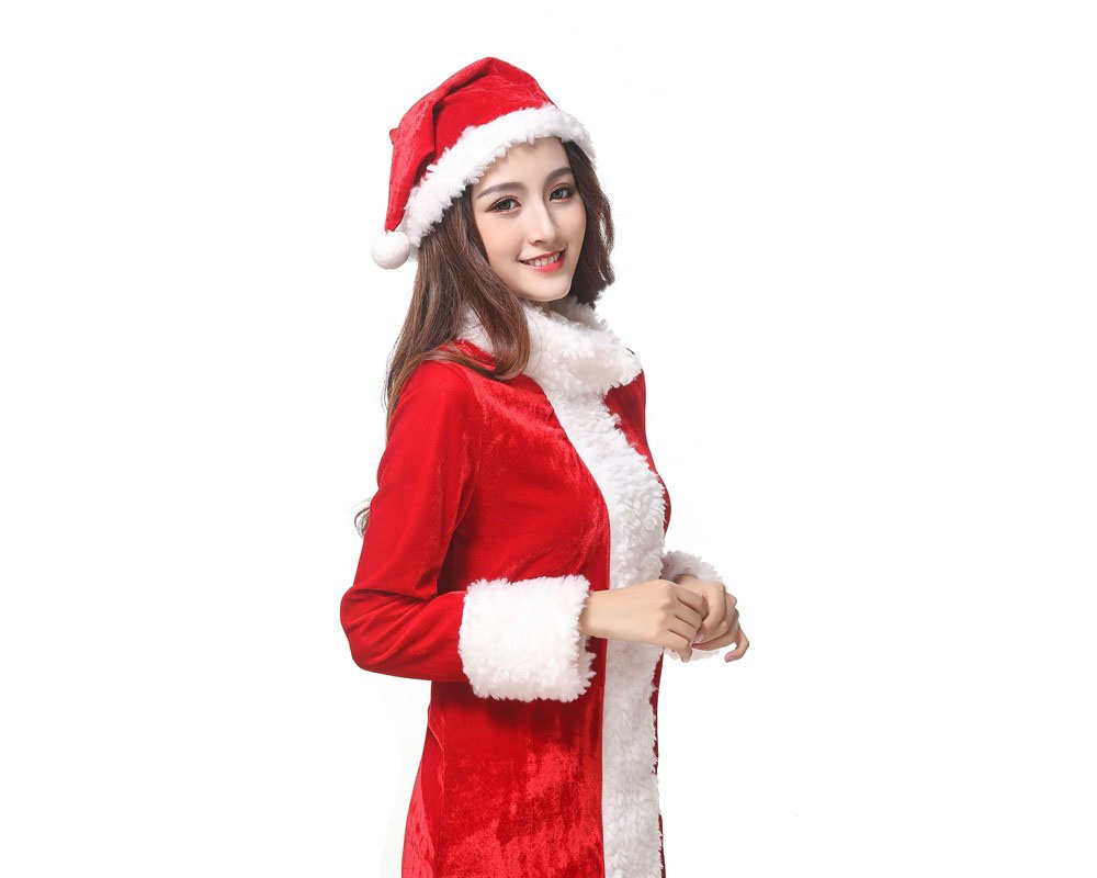 Womens Christmas Outfit Sant Costumes With Hat Sets