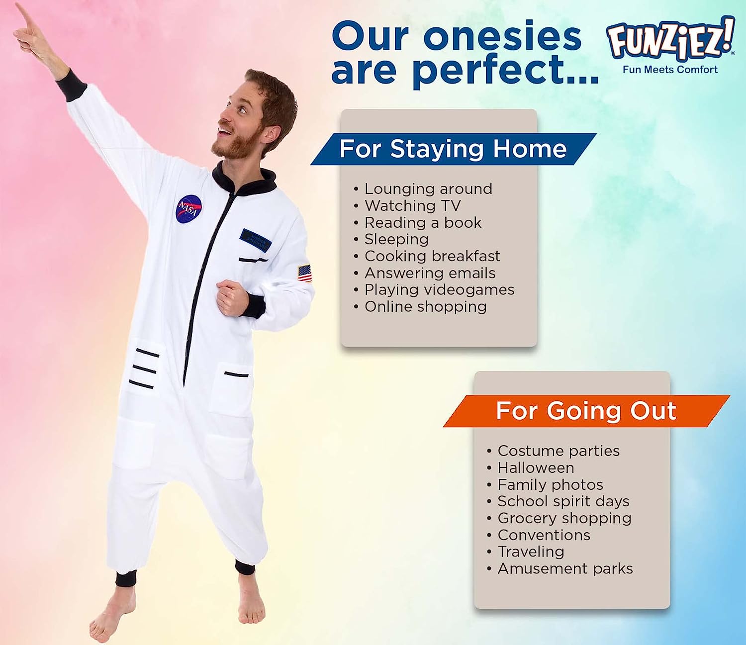Astronaut One Piece Adult Space Jumpsuit Cosplay Costume