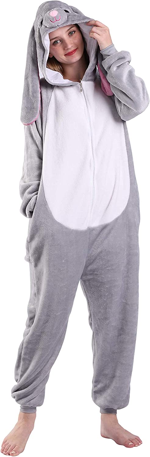 Rabbit Adult Onesie Bunny Sleepwear Halloween Cosplay