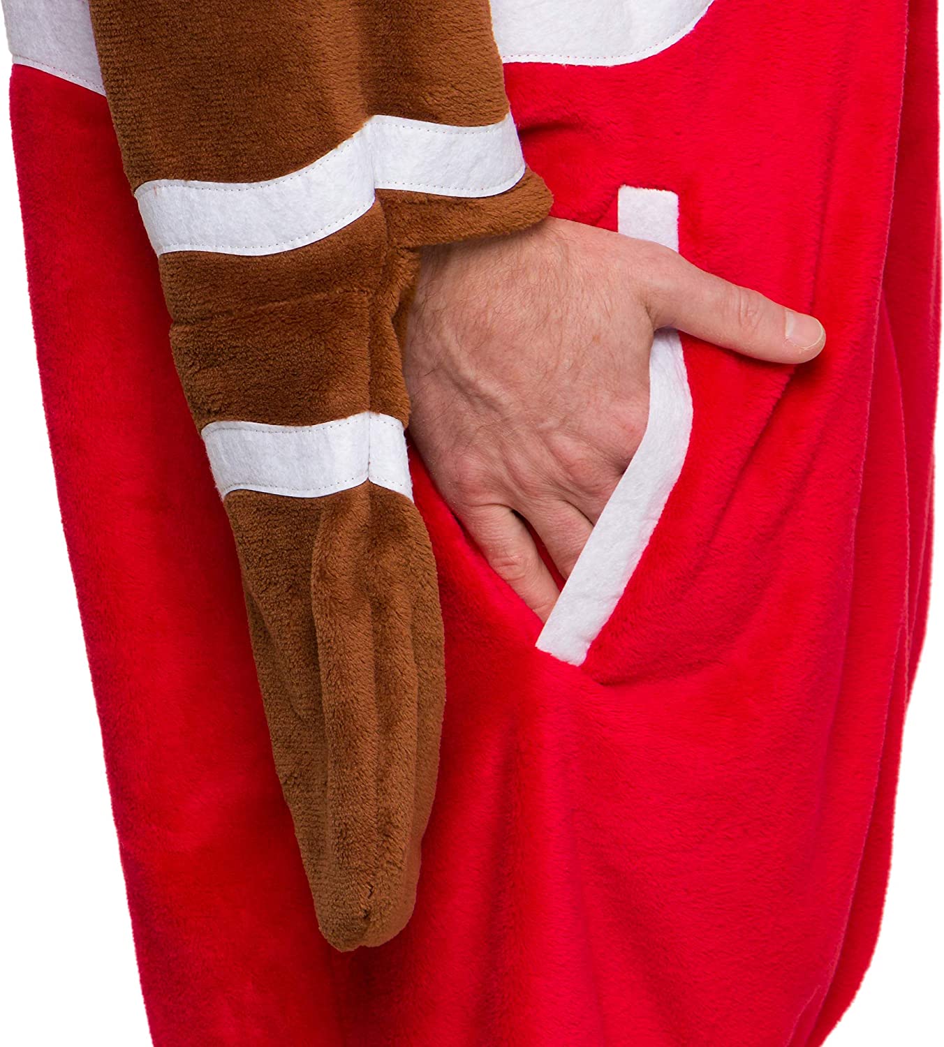 Men's Gingerbread Plush Christmas Costume One Piece