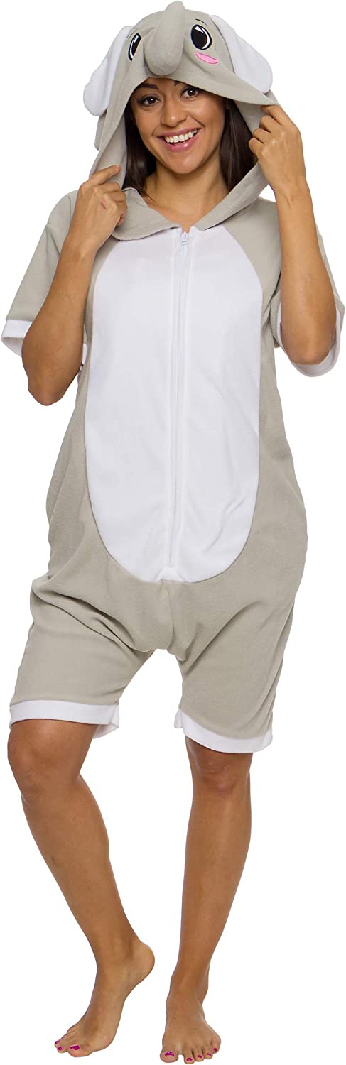 Short Sleeve Elephant One Piece Adult Animal Costume