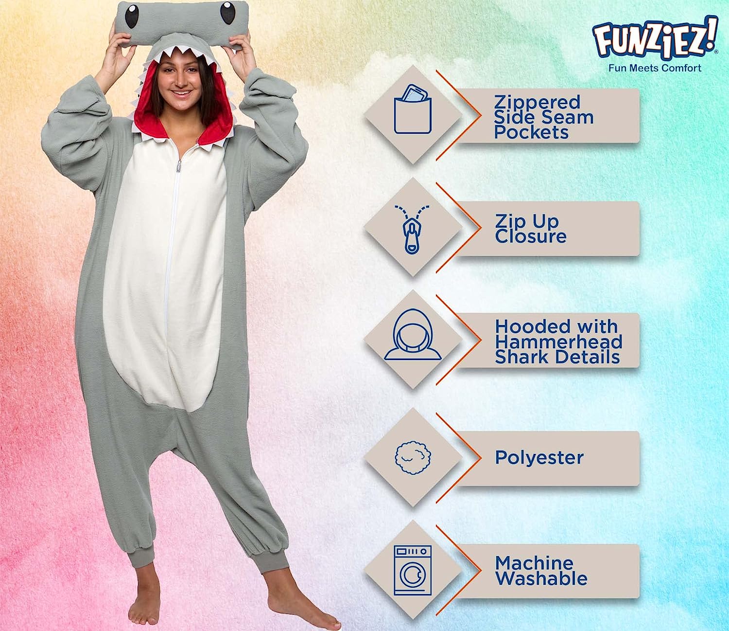 Hammerhead Shark One Piece Adult Cosplay Costume