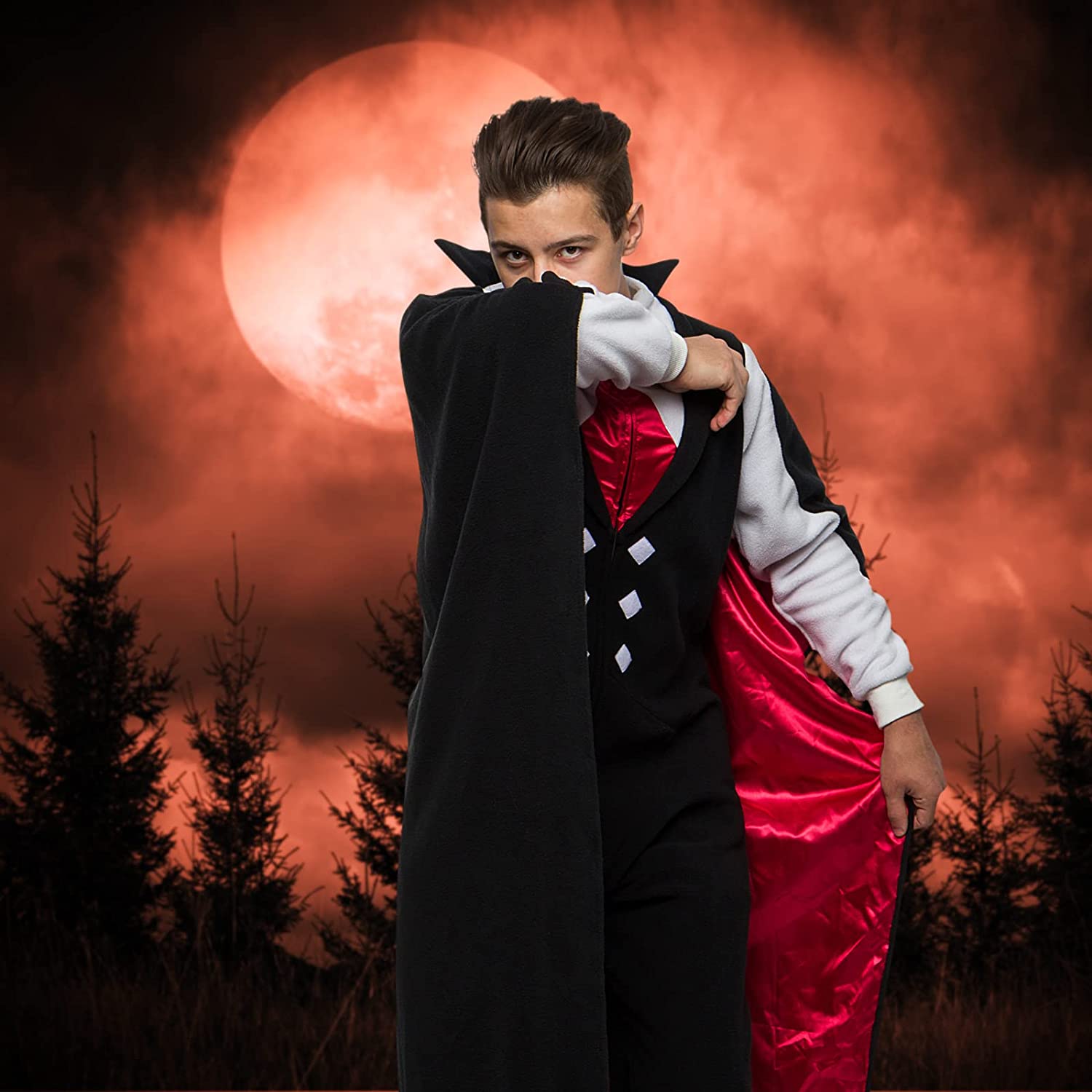 Dracula Vampire Adult Halloween Costume Jumpsuit