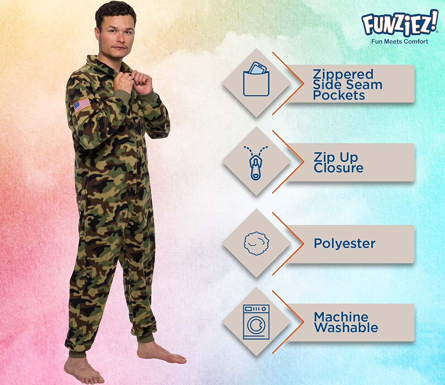 Army Soldier Adult Military Camouflage Costume One Piece