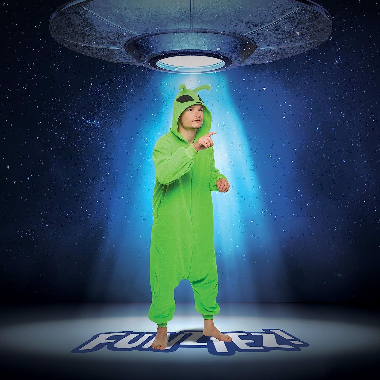 Alien Plush Adult Outer Space Costume Jumpsuit