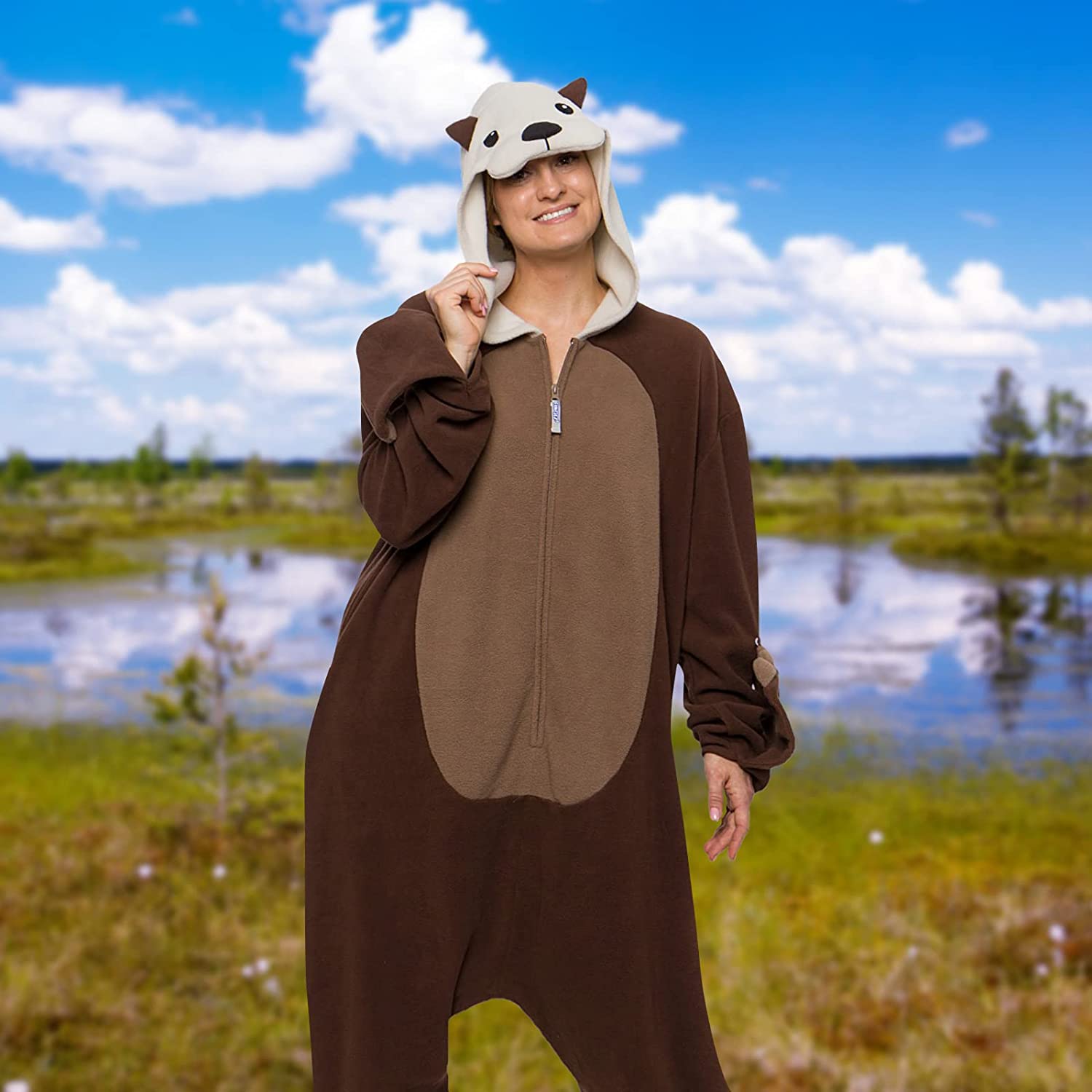 Otter Costume Adult Aquatic Animal One Piece