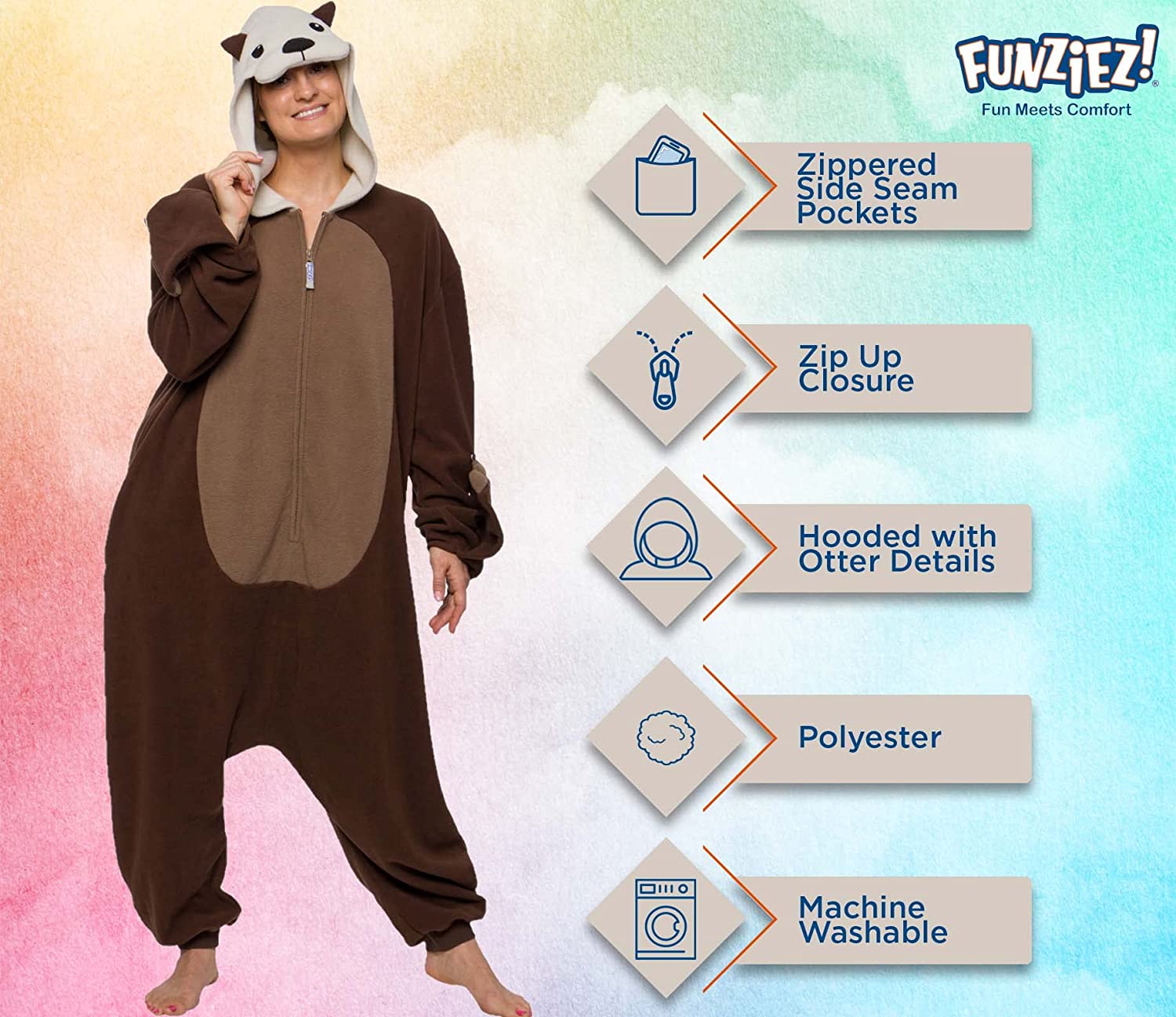 Otter Costume Adult Aquatic Animal One Piece