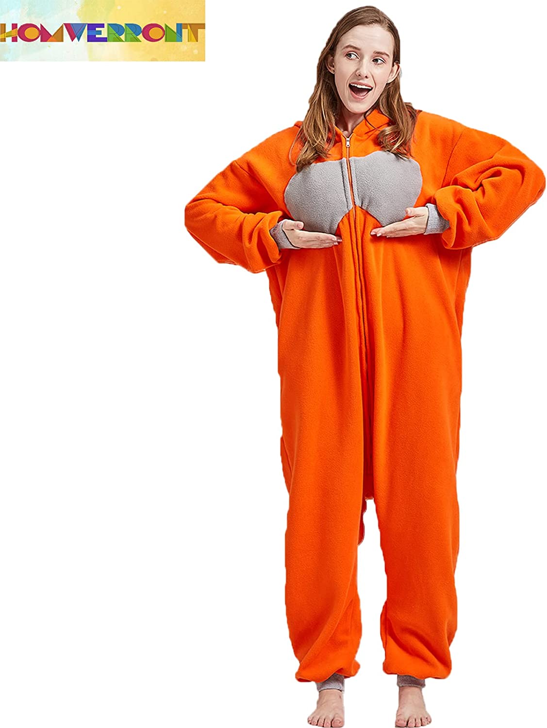 Orangutan Onesie Pajamas Animal Cosplay Costume for adults