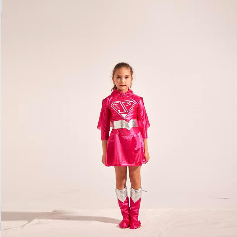 Halloween cosplay costume children's costume Superman cape girls super dress up Cosplay superwoman skirt