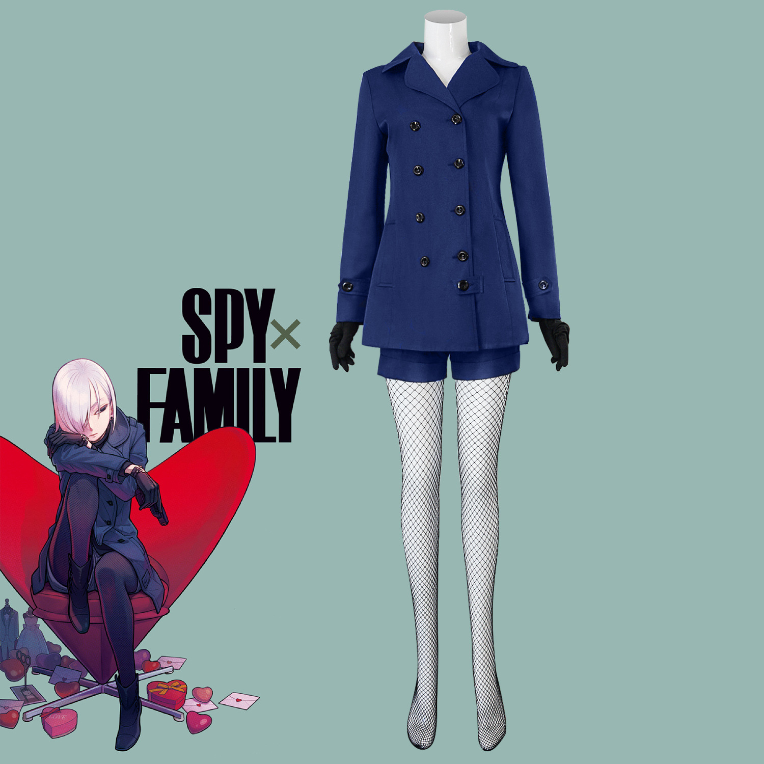 Spy × Family Cosplay Costumes Fiona Frost Coat Pants Gloves Socks 4PCS Full Suits