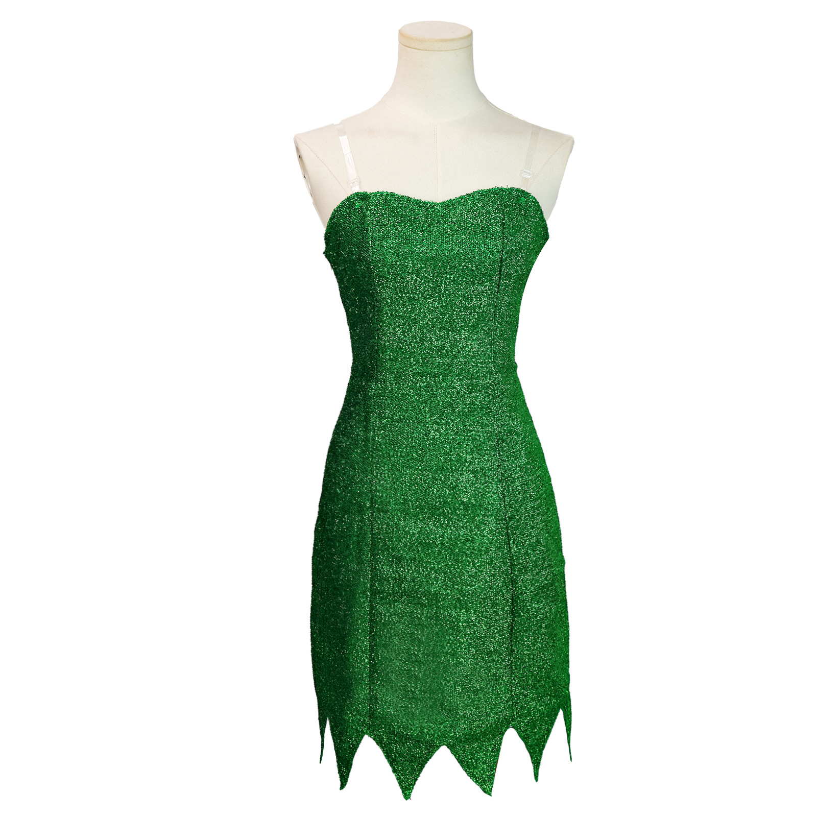 Halloween Elf Fairy Cos Costume Wonderful Fairy Tinkerbell Green Dress Cosplay Costume