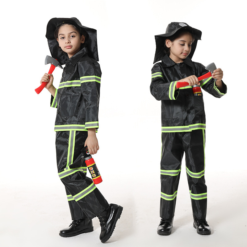 Halloween Fire Fighter Costume Children's Day Costume Police Lawyer Pilot Doctor Worker Children's Cosplay Costume