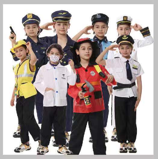 Halloween Fire Fighter Costume Children's Day Costume Police Lawyer Pilot Doctor Worker Children's Cosplay Costume