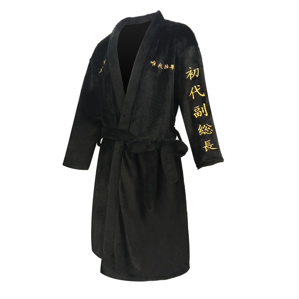 Tokyo Revengers Bathrobe Cosplay Costumes Manjirou Sano Embroidered Nightgown