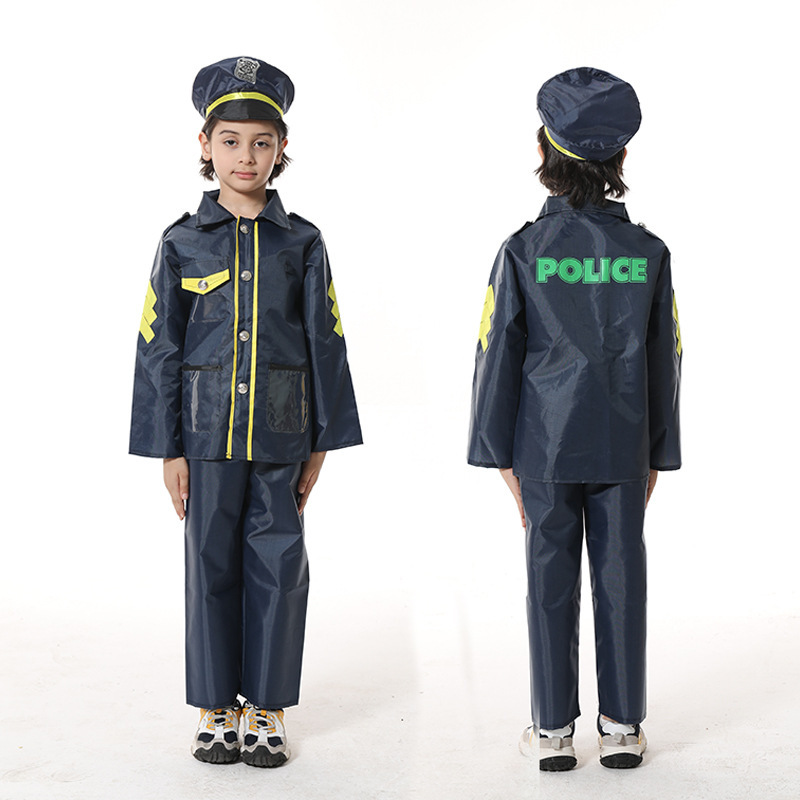 Halloween Fire Fighter Costume Children's Day Costume Police Lawyer Pilot Doctor Worker Children's Cosplay Costume