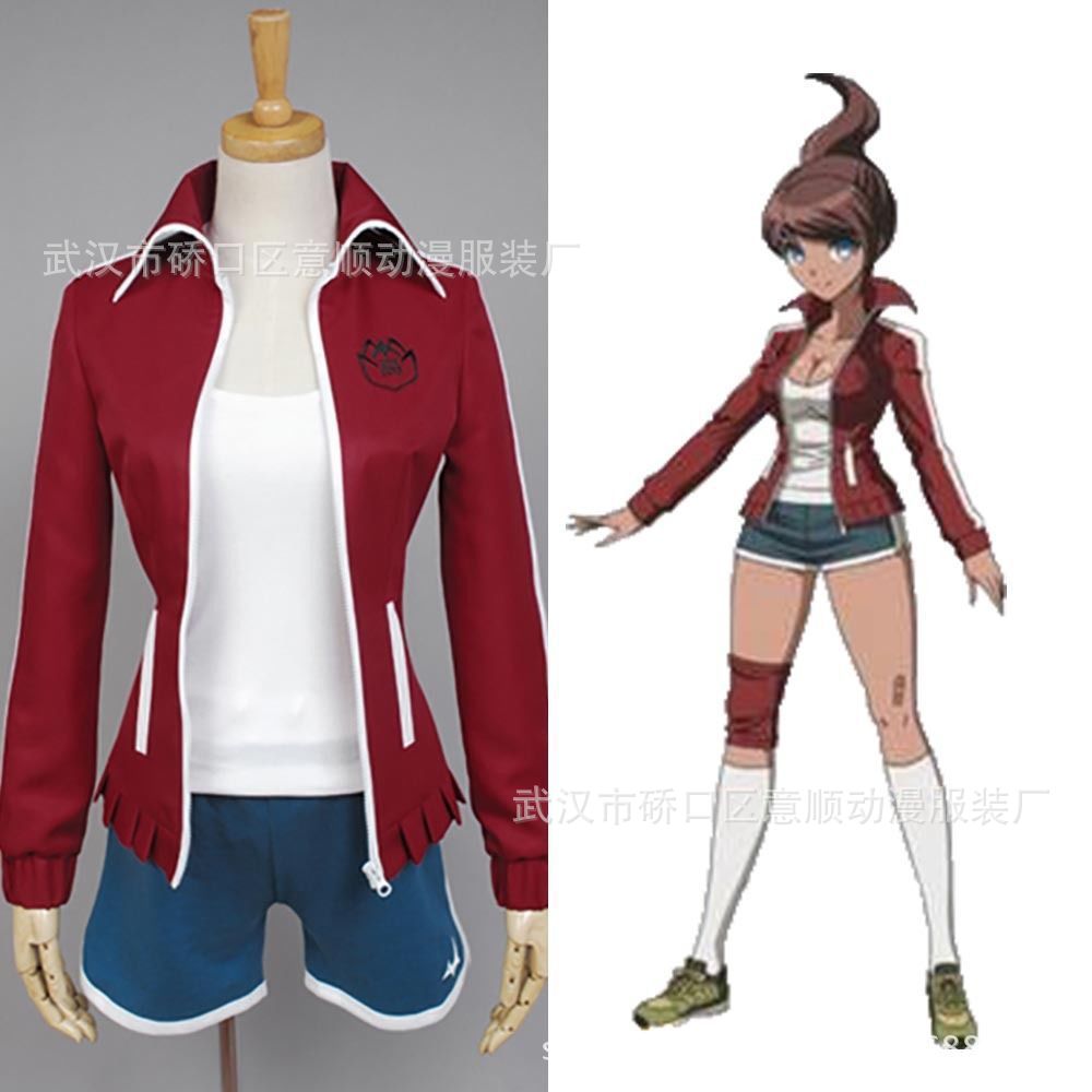 Danganronpa 3: The End of Hope`s Peak Cosplay Costumes High School Asahina Aoi Jacket Undershirt Shorts 3PCS Sets