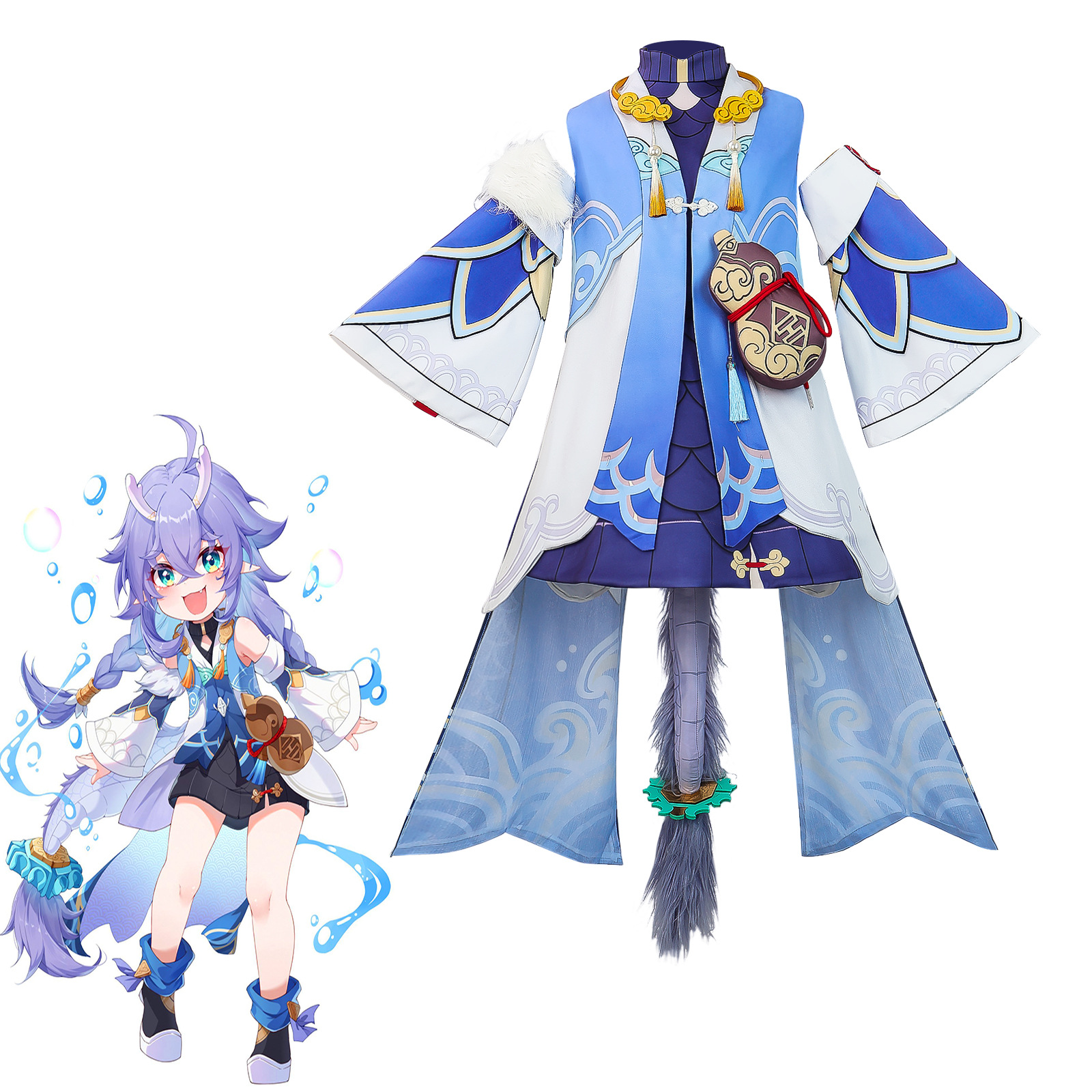 Game Honkai Star Rail Cosplay Costumes Xianzhou Alliance Bailu Anime Full Suits