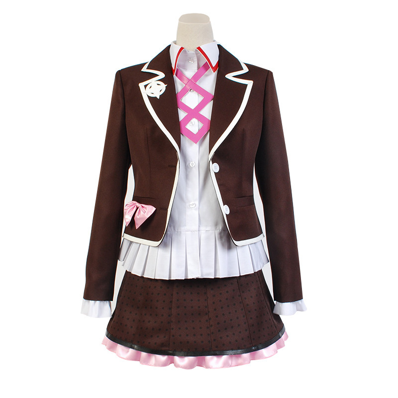 Danganronpa Hope of School Cosplay Costumes Despair of High School Counsellors Girl Depression Gikotoko Uniform