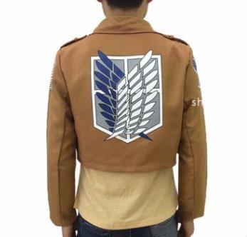 Japanese Anime Hawgeylea Cosplay Costumes Shingeki No Kyojin Jacket Brown Coat Adult Women Men