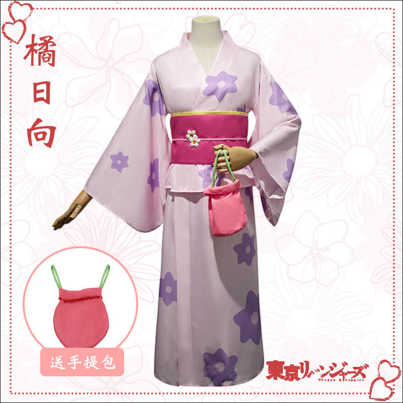 Anime Tokyo Revengers Cosplay Costumes Tachibana Hinata Toman Skirt Women Tib Kimono Full Suits