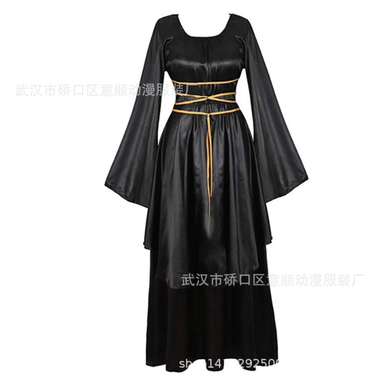 Women's Medieval Renaissance Costume Halloween Cosplay Victorian Irish Vintage Maxi Dress