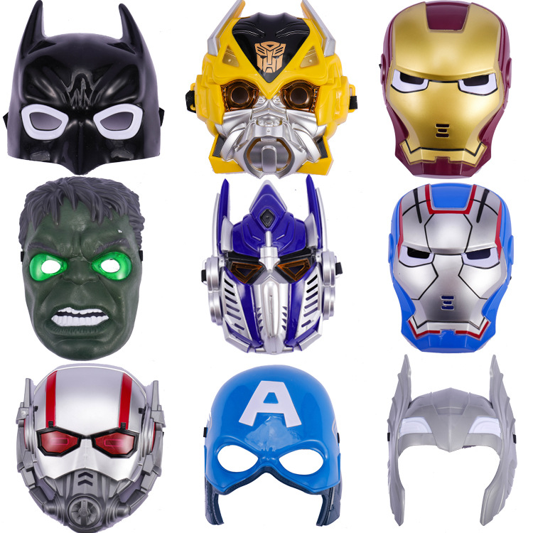 Captain America Glowing Mask Batman Blue Steel Thor Glowing Mask Hulk Optimus Prime