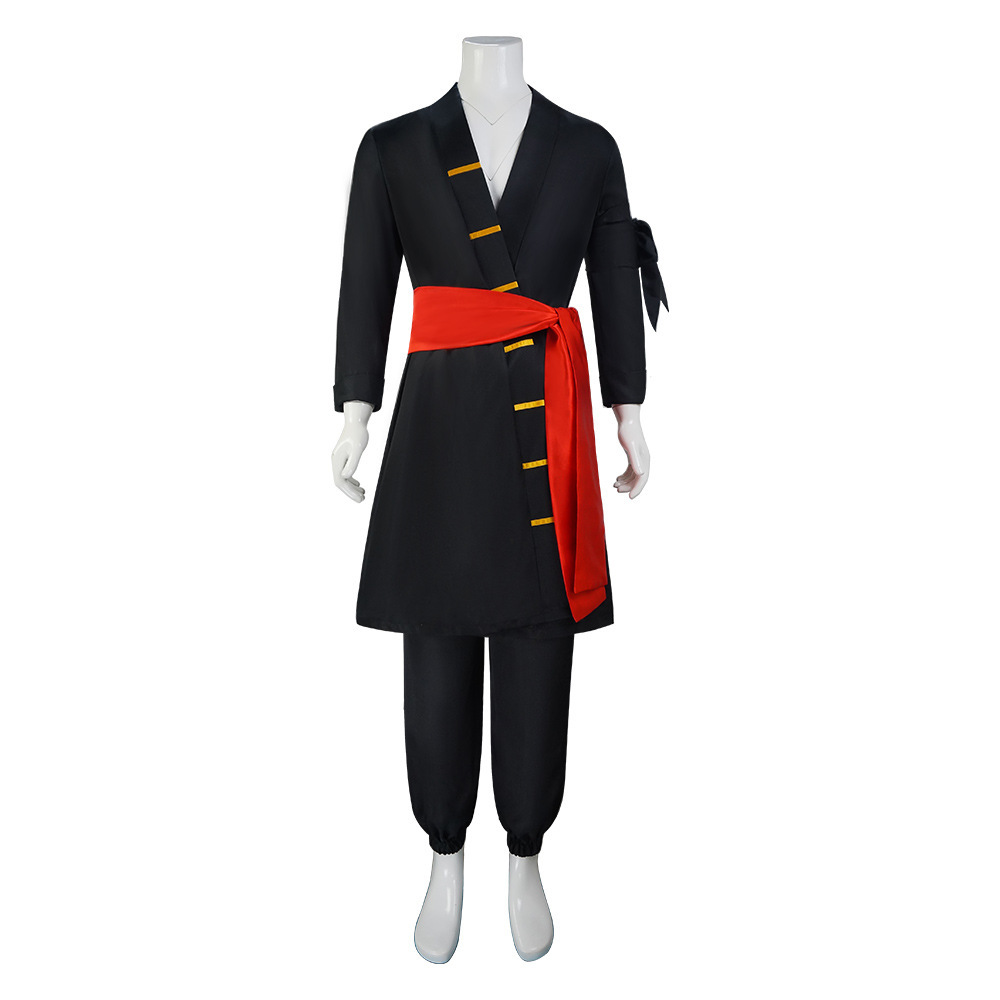 One Piece cos suit Zoro black kimono cos suit green One Piece Zoro cosplay anime suit