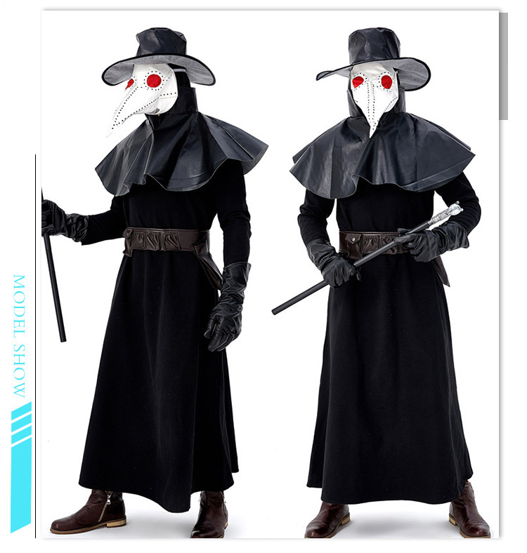 cosplay dark dungeon plague doctor beak cos costume