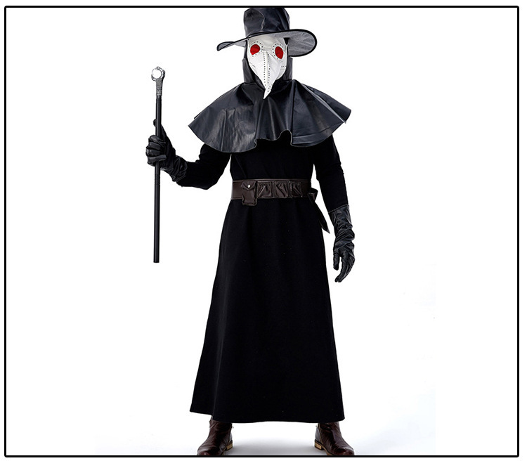 cosplay dark dungeon plague doctor beak cos costume