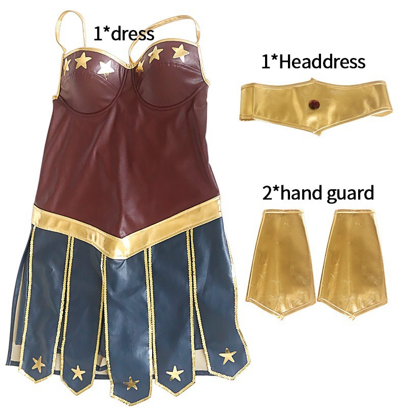 Adult Leatherette Wonder Woman costume adult set cosplay