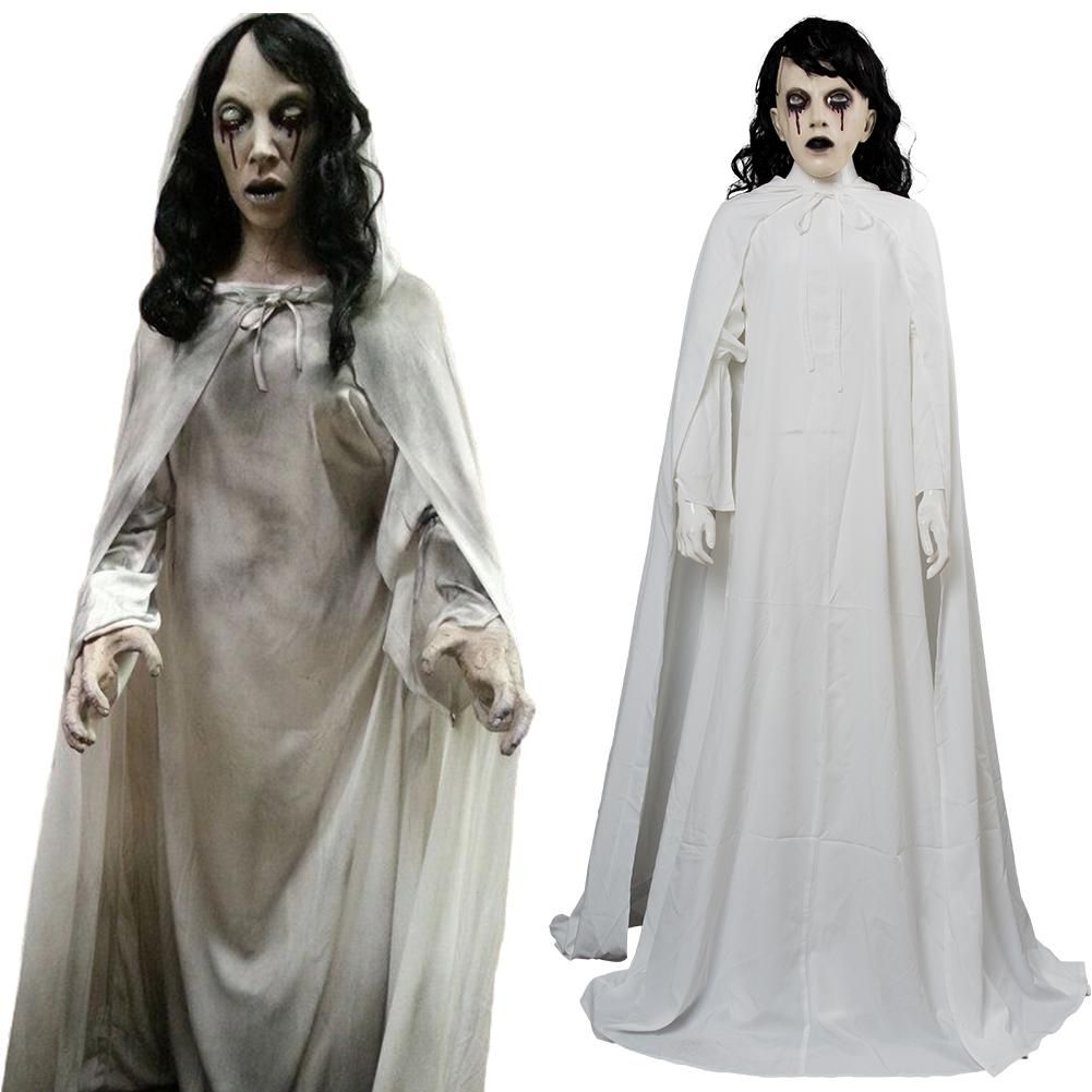 The Curse of La Llorona Halloween Cosplay Costume White Cape Set