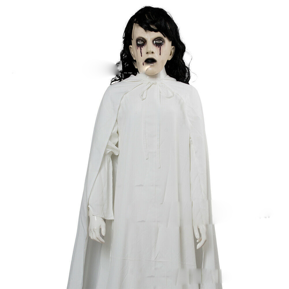 The Curse of La Llorona Halloween Cosplay Costume White Cape Set