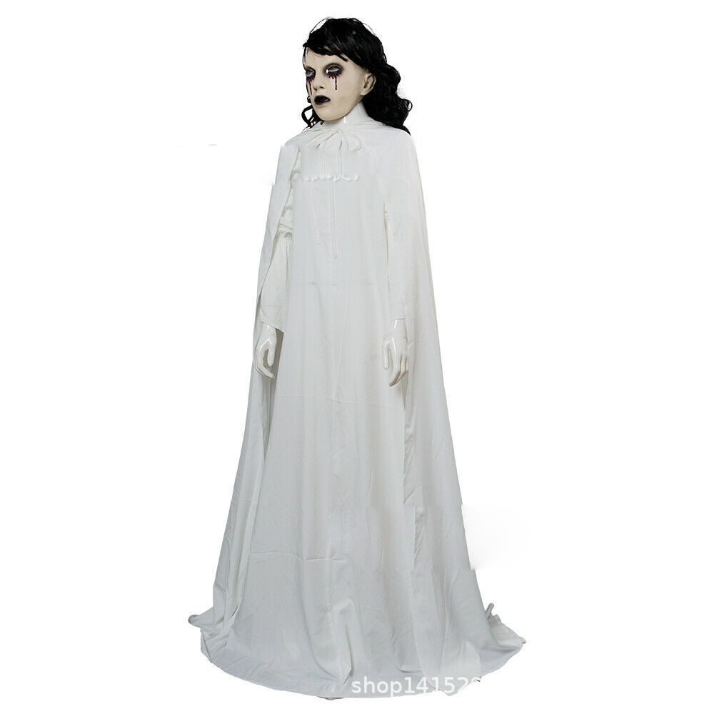 The Curse of La Llorona Halloween Cosplay Costume White Cape Set