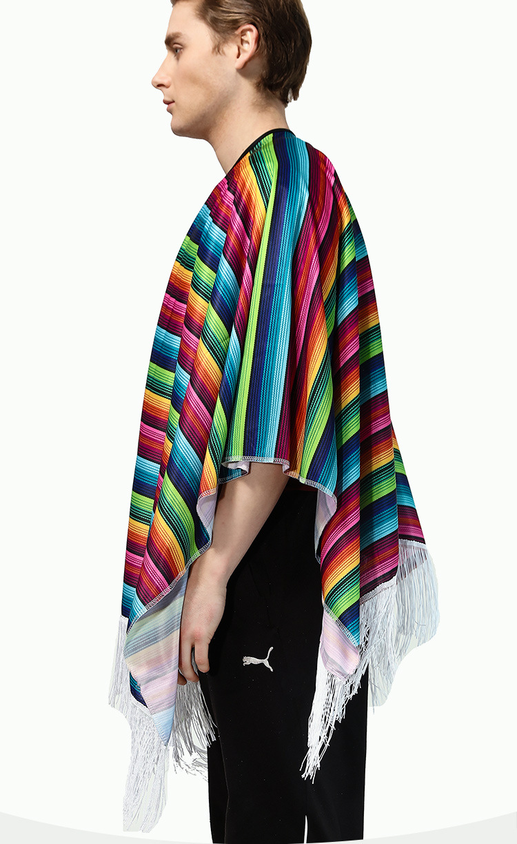 cosplay holiday party adult mexican costume mexican ethnic style cape mexican style cape