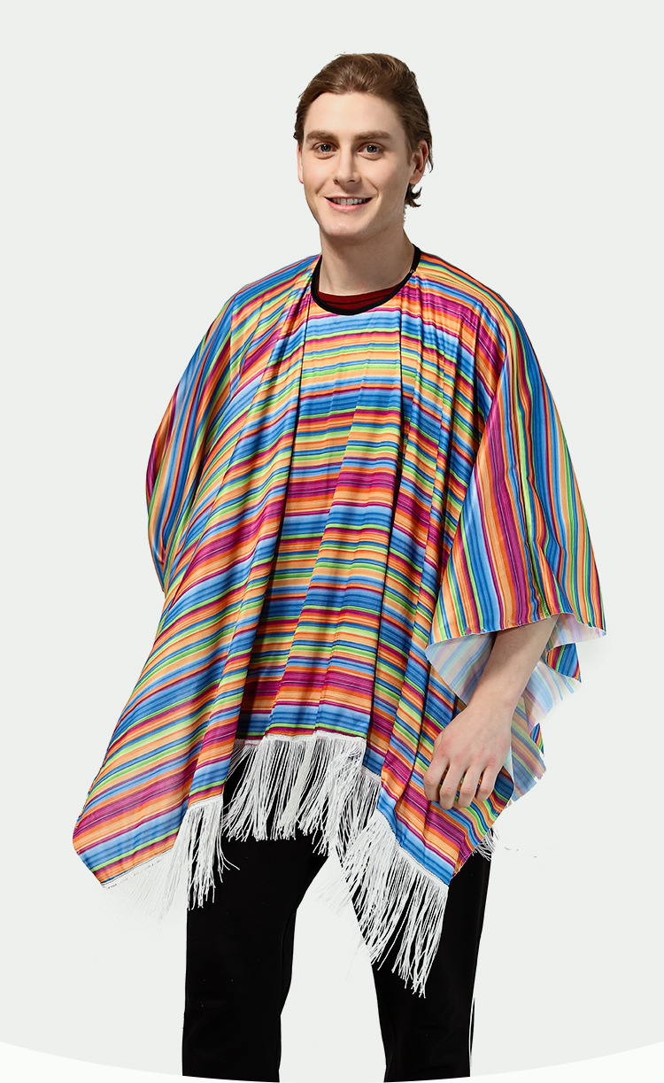 cosplay holiday party adult mexican costume mexican ethnic style cape mexican style cape