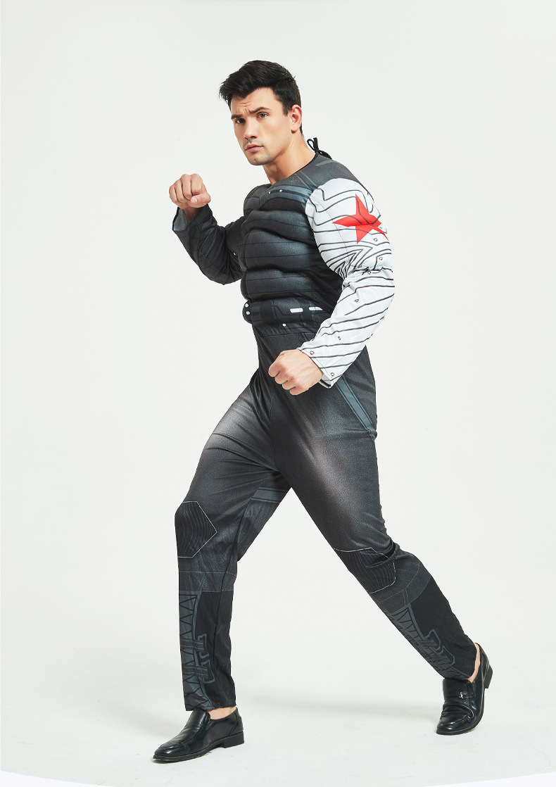 Adult Avengers Winter Soldier Costume Captain America Adult Winter Soldier Muscle Costume