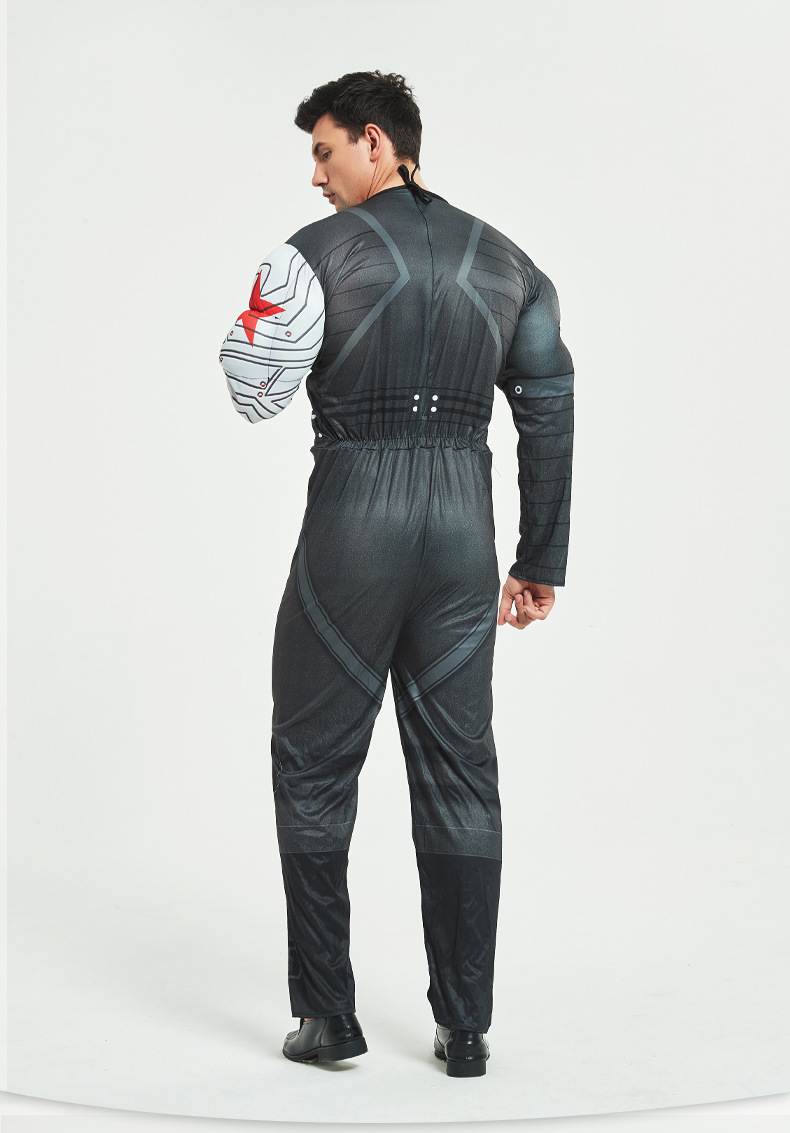 Adult Avengers Winter Soldier Costume Captain America Adult Winter Soldier Muscle Costume