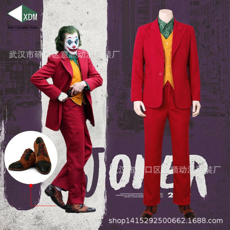 Batman Joker Joaquin<br/> Phoenix Arthur Fleck Cosplay Costume Complete Set