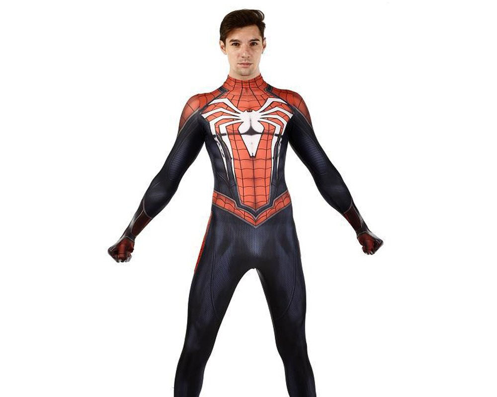 Details about   PS4 Spider-Man Cosplay Costume Halloween Spiderman Zentai Suit for Adult Kids