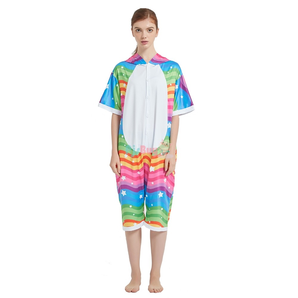 Ripple Rainbow Unicorn Onesie Pajamas Short Sleeve